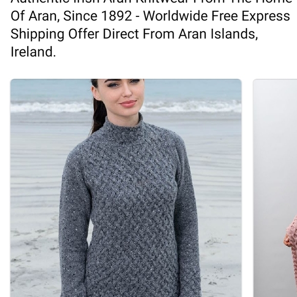 ( SOLD ) Hand Knitted Wool/Cashmere Sweater - Picture 7 of 7